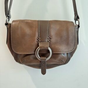 Frye & Co Adelaide Brown Leather Crossbody Bag
